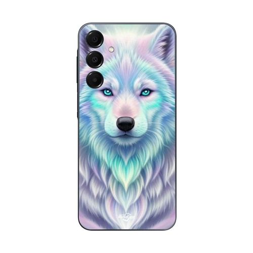 Coque Samsung Galaxy A16 Loup Blanc Reflet Violet