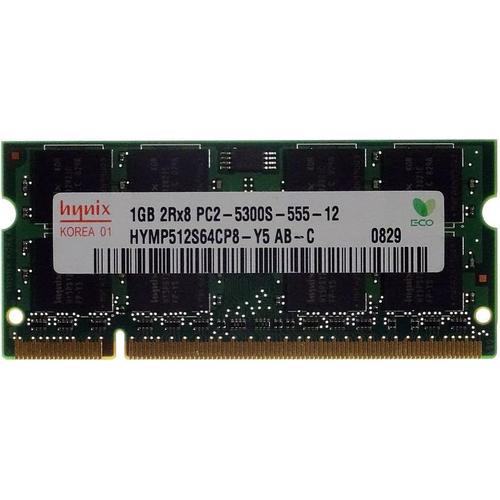 Barrette HYNIX SO DIMM : 1GB - 2Rx8 PC2-5300S-555-12