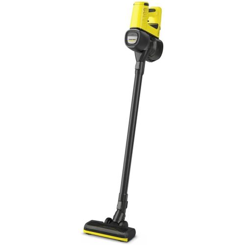 Kärcher VC 4 Wired MyHome - Aspirateur sans fil, Balai électrique sans fil, Léger et silencieux, Autonomie de 30 minutes, Batterie Lithium, Complet avec suceur sol et suceur plat, Jaune/Noir