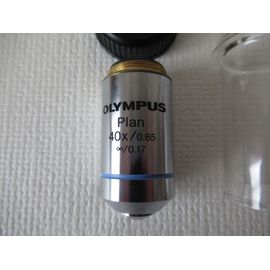 Objectif de microscope OLYMPUS Plan 40X/0,65, infini/0,17.