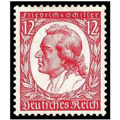 Allemagne, 3eme Reich 1934, Très Beau Timbre Neuf** Luxe Yvert 523, 175eme Anniversaire De La Naissance De Schiller, Filigrane Croix Gammées - Cote 70euros.