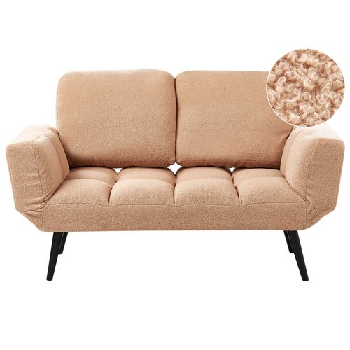 Canapé-Lit Brekke Beige Sable Bouclé