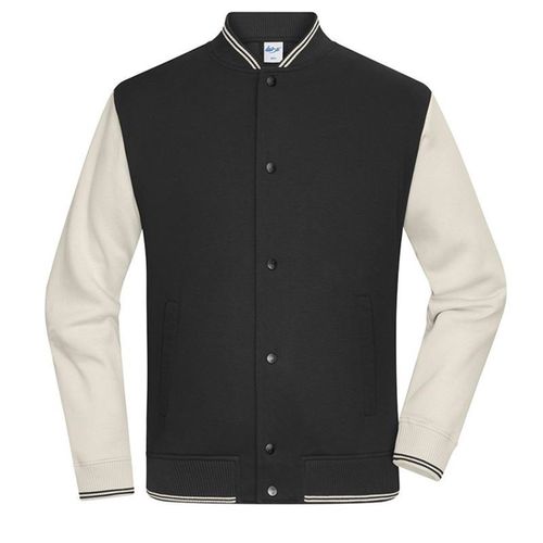 Veste Teddy Unisexe - 8044 - Noir Et Beige Grès