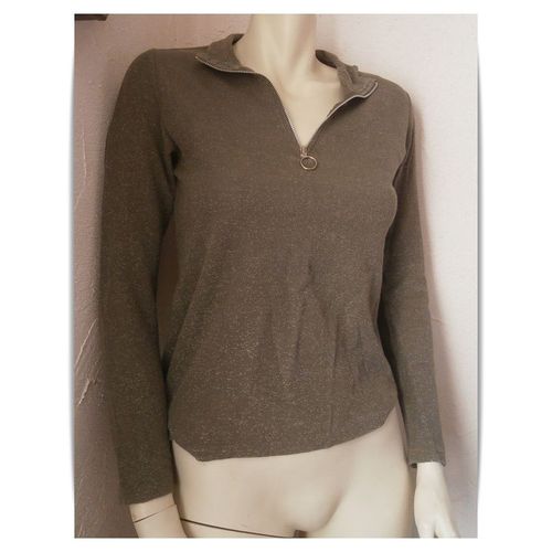 T-Shirt À Paillettes À Col Montant - Taille S