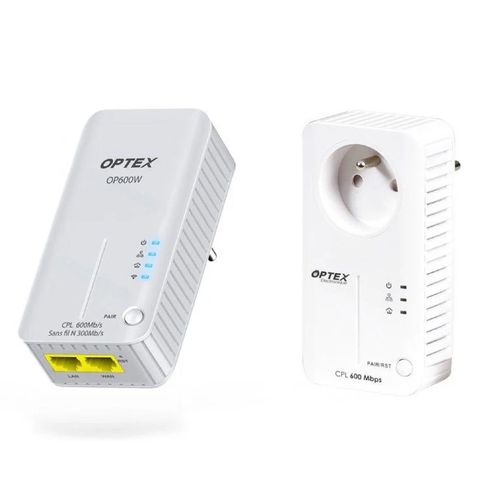 Pack prise CPL + CPL Wifi 600mb/s - OPTEX CPW-824
