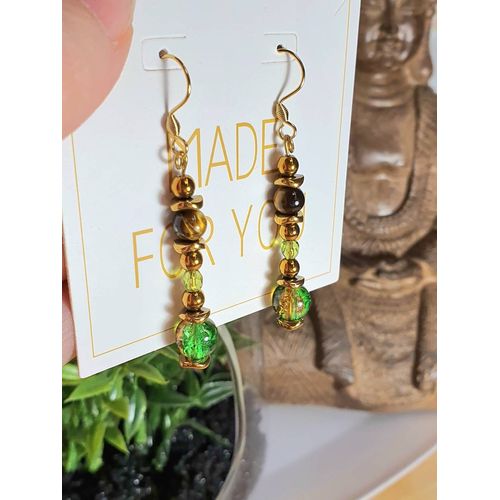 Boucles D'oreilles Oeil De Tigre Bohème