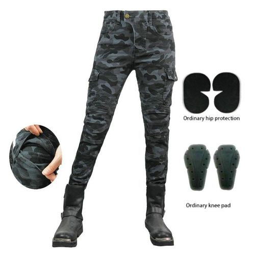 Pantalon De Protection Pour Moto Pour Femme,Jean De Camouflage,Décontracté,À La Mode