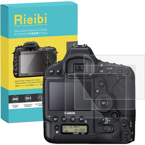 Lot de 3 films de protection d'écran pour appareil photo numérique Canon EOS 7D Mark II, 0,33 mm Dureté 9H Film en verre trempé pour Canon EOS 7DII avec protection d'écran supérieure.[F1410]