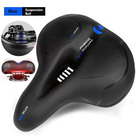 Selle De Vélo Large,Douce Et Épaisse,Absorbant Les Chocs,Amissié,Respirant,Anti-Pluie - Type Su Ball Blue