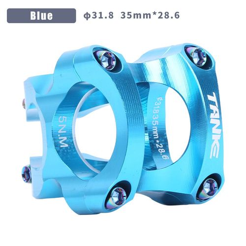 Tige Ultralégère Tanke-Mtb,Guidon 35mm,Cnc,0 Résistant À La Montée,Bicycle Stand,Fr Am Endflats,31.8mm,28.6mm Steerer Mountain Bike Parts - Type Blue