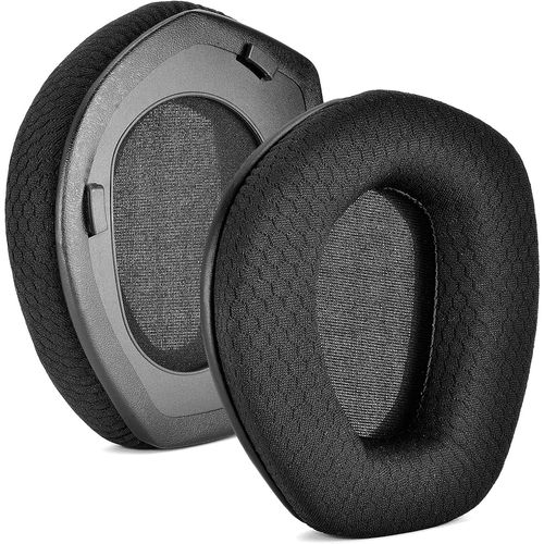 Coussinets de Rechange pour casque - AQSACOKIYA - Sennheiser HDR RS165 RS175 RS185 RS195 - Tissu en maille noir