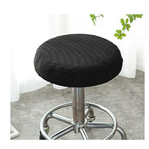 Housse De Tabouret De Salon Extensible Le Noir