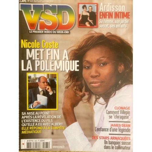 Vsd N 1465 - 21/09/2005 - Nicole Coste & Albert De Monaco - James Dean - Thierry Ardisson - Rolling Stones - Tony Parker - Gérald Dahan - Jacques Chirac & D De Villepin - Laurent Ruquier - Palmade