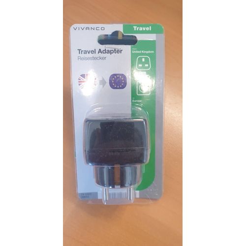 ADAPTATEUR DE VOYAGE VIVANCO TAGBD SCHUKO VERS PRISE ROYAUME-UNI