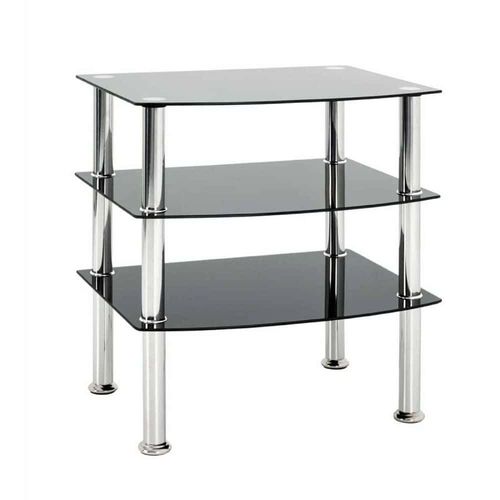 Table D'appoint En Verre "Gaïa" 59cm Noir