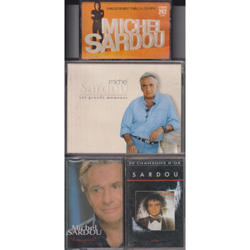 Michel Sardou Rare Lot De 5 Cassettes K7 Audio Dont 1 Étrangère Et 1 Scellée