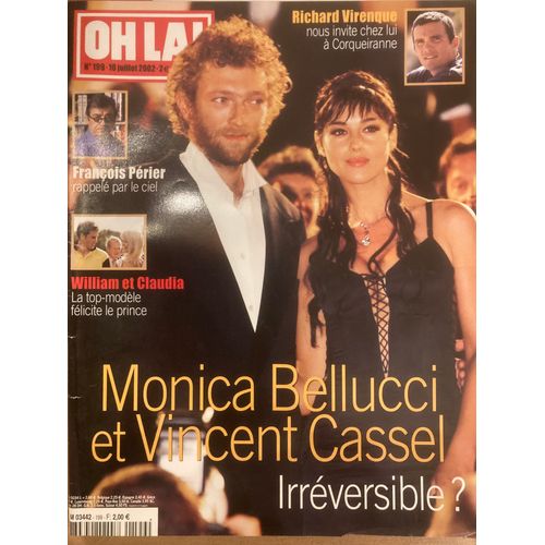 Oh Là ! N 199 - 10/07/2002 - Monica Bellucci & Vincent Cassel - Richard Virenque - François Périer - Claudia Schiffer & Prince William - Sarah Ferguson - John Travolta - Lilian De Rethy Comte Spencer