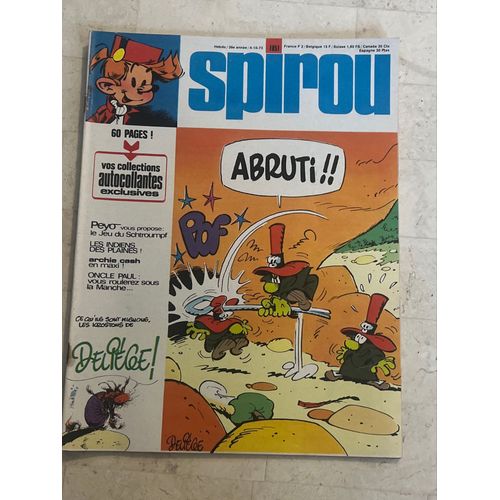 Spirou Hebdo N°1.851 - 36e Année - Les Krostons | Archie Cash | Le Jeu Du Schtroumpf
