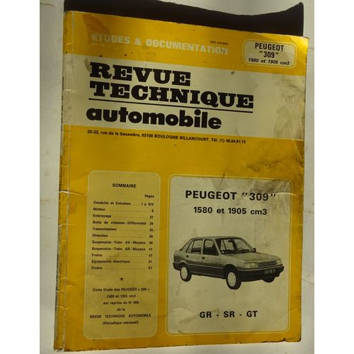 Revue Technique Automobile 309 1580 Et 1905cm3
