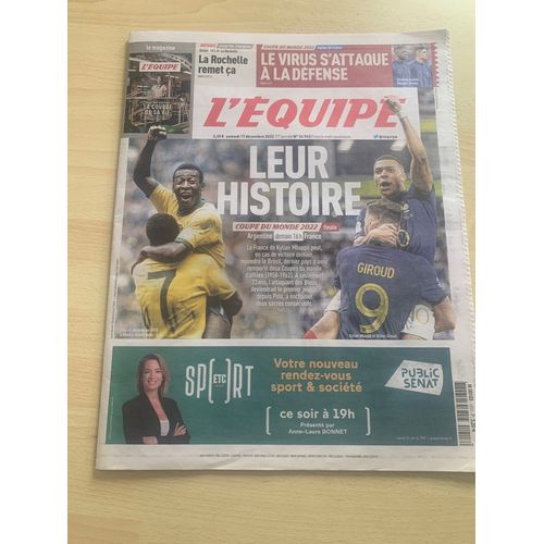 Coupe Du Monde 2022 L'equipe 17/12/2022 - Leur Histoire - Roi Pelé Et Mbappé