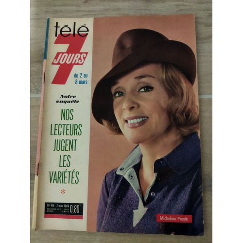 Télé 7 Jours 415 Micheline Presle Des Agents Très Spéciaux Man From Uncle Danièle Lebrun Bernard Noël