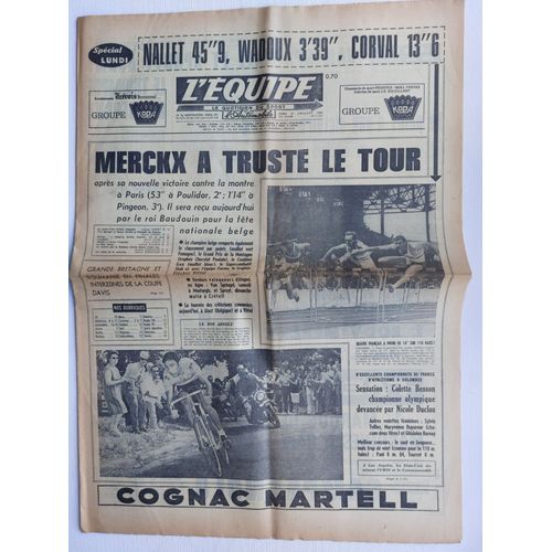 Journal L'équipe Du 21 Juillet 1969