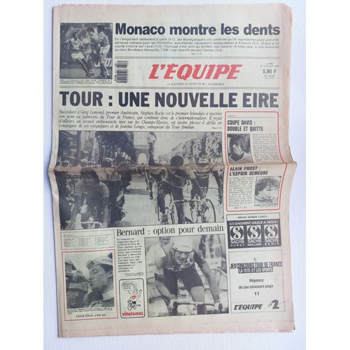 Journal L'équipe Du 27 Juillet 1987