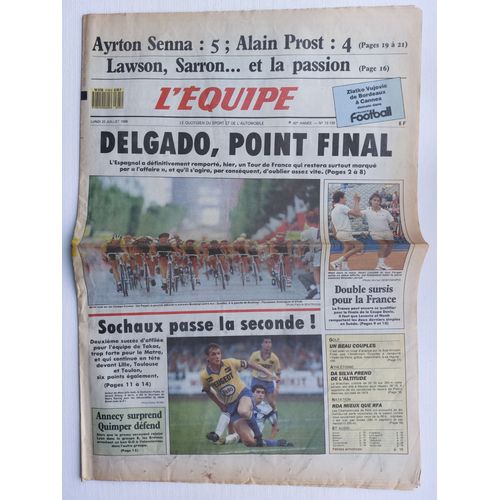 Journal L'équipe Du 25 Juillet 1988