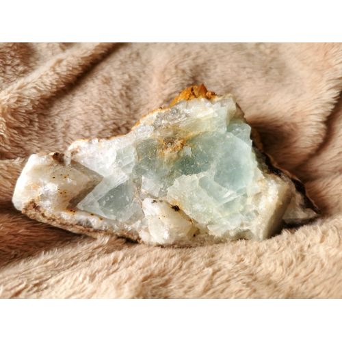 Fluorite Verte Sur Gangue - Pierre Minéral Naturel Brut - 393 G