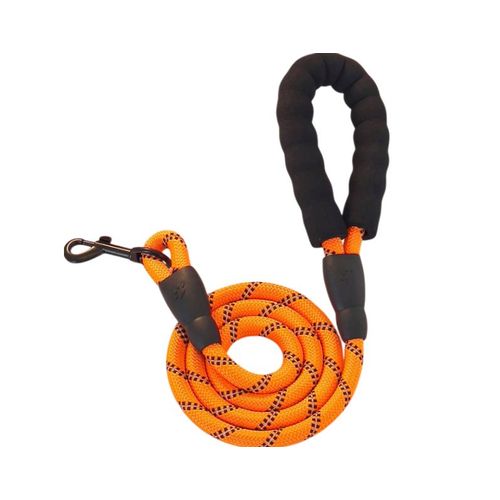 Laisse Nylon Pour Chien Réfléchissante Orange