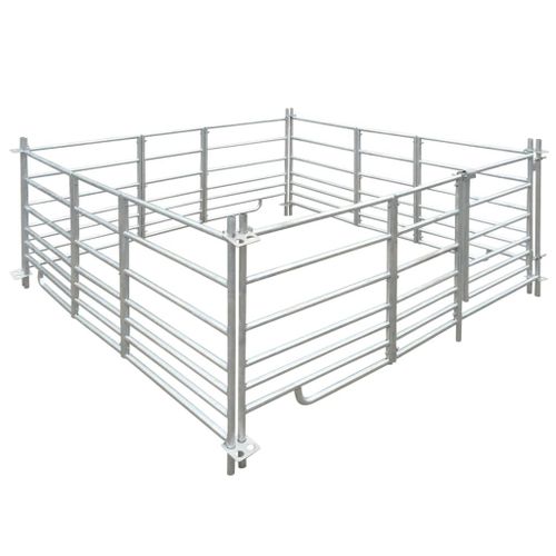 Vidaxl Bergerie 4 Panneaux Acier Galvanisé 183 X 183 X 92 Cm