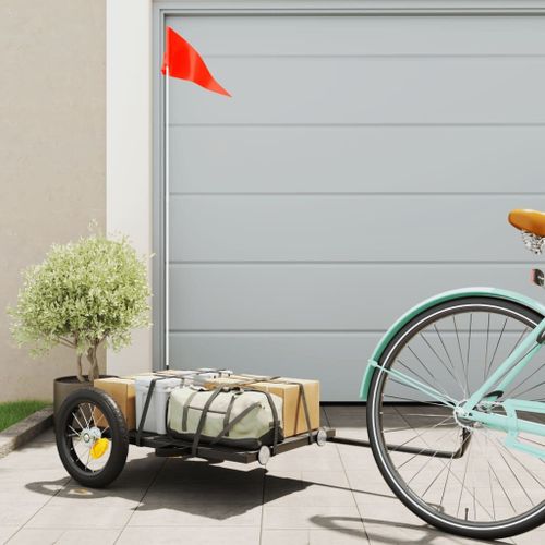Remorque Pour Vélo Noir 122x53x28 Cm Fer