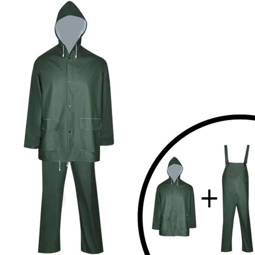 Vidaxl Combinaison De Pluie 2 Pcs Imperméable Résistante À Capuche Xxl