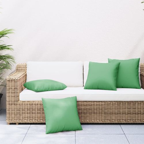 Vidaxl Coussins De Canapé Lot De 4 Vert 50x50 Cm Tissu