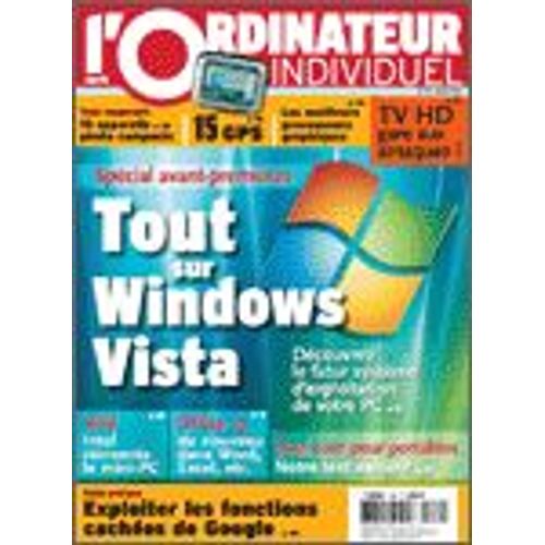 L'ordinateur Individuel  N° 179 : Tout Sur Windows Vista