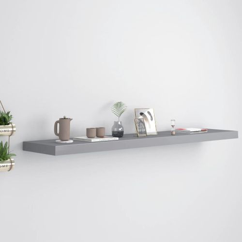 Vidaxl Étagère Murale Flottante Gris 120x23,5x3,8 Cm Mdf