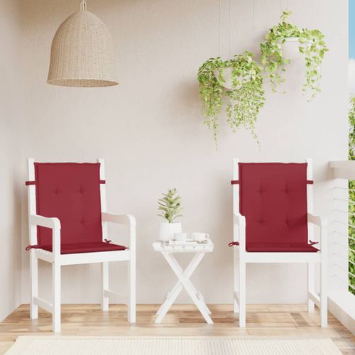 Vidaxl Coussins De Chaise De Jardin À Dossier Bas Lot De 2
