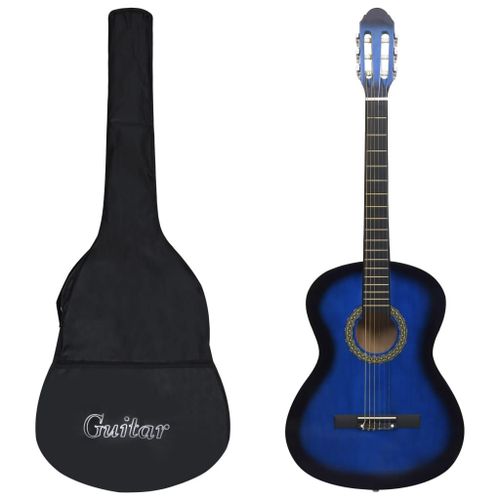 Vidaxl Guitare Classique Avec Sac Pour Débutants Bleu 4/4 39