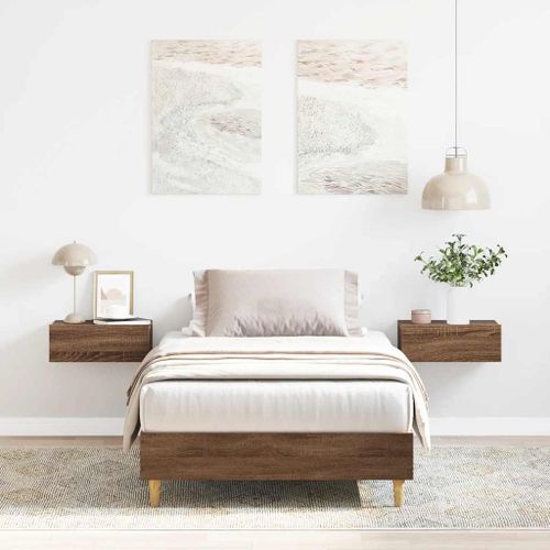 Vidaxl Cadre De Lit Sans Matelas Chêne Marron 100x200 Cm