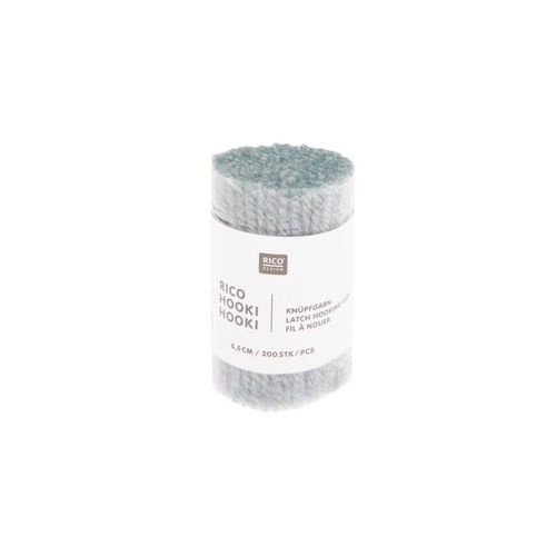 Fil À Nouer 6,5 Cm - Rico Hooki Hooki - Rico Design Bleu Glacé