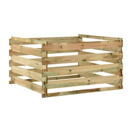 vidaXL Composteur de jardin à lattes 120x120x70cm Bois de pin