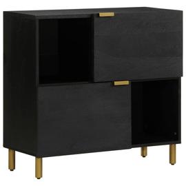 Vidaxl Buffet Noir 80x33x75 Cm Bois D'ingénierie