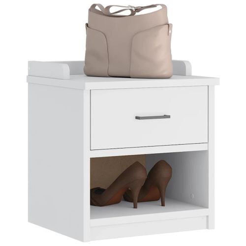 Vidaxl Banc De Couloir Sandnes Blanc 45x40x50 Cm Bois De Pin Massif