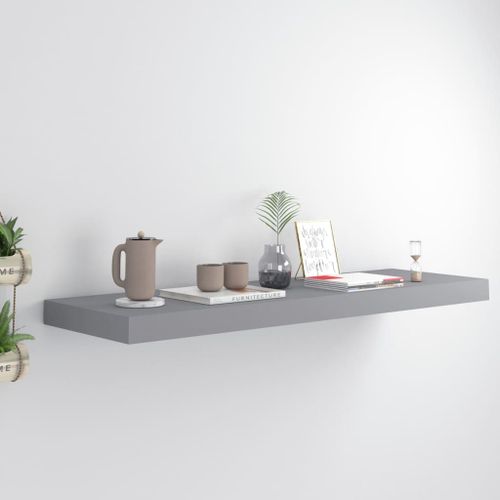 Vidaxl Étagère Flottante Murale Gris 80x23,5x3,8 Cm Mdf