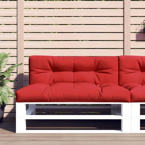 Vidaxl Coussins De Palette Lot De 2 Rouge Tissu