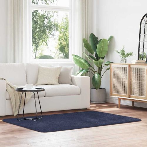 Vidaxl Tapis Shaggy À Poils Longs Navarra Bleu Marine 120x170 Cm