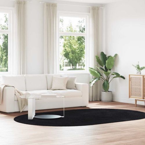 Vidaxl Tapis Shaggy À Poils Longs Navarra Noir 300x200 Cm Polyester