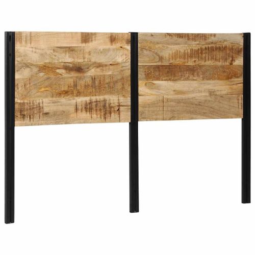 Vidaxl Tête De Lit 160 Cm Bois Massif Manguier Et Fer