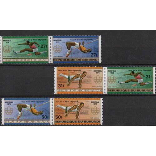 Burundi Timbres Jeux Olympiques De Montréal 1976