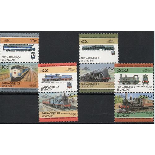 Grenadines Of Saint-Vincent Timbres Locomotives 1985